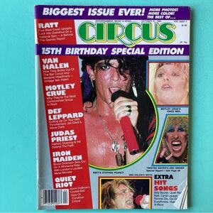 CIRCUS MAGAZINE October 31 1984 RATT'S STEPHEN PEARCY Def Leppard Creased Cover
